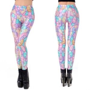 BlackMilk Jellybean Toasties Leggings Womens Size Small Novelty Pastel Colorful
